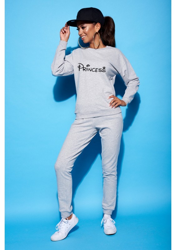 Melange grey sweatshirt "princess"