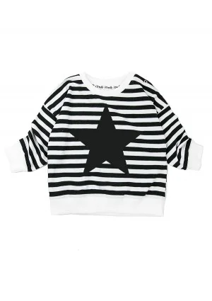 Striped kids sweatshirt with a star