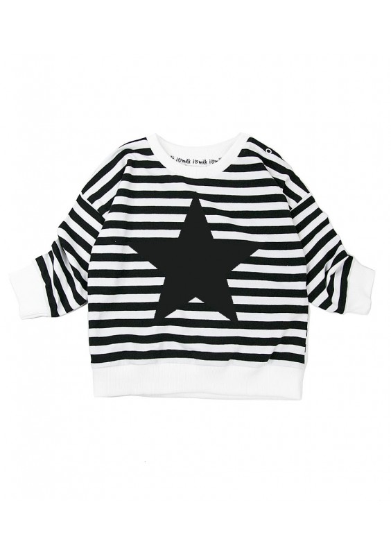 Striped kids sweatshirt with a star