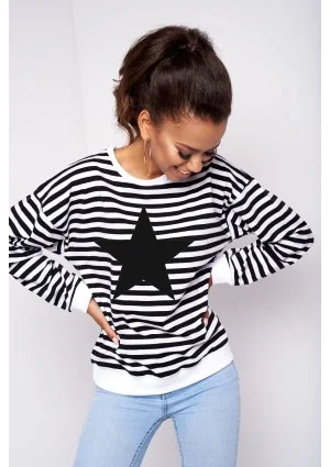 Striped sweatshirt with a star