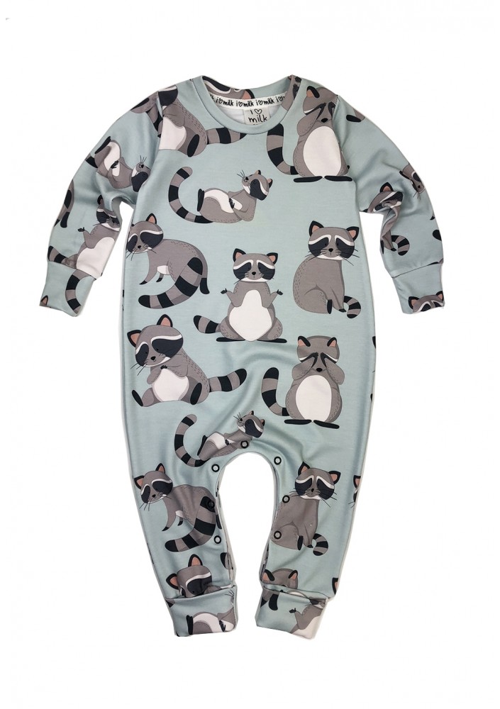 Raccoon printed romper
