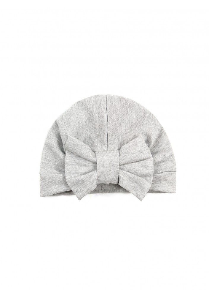 Grey melange kids Hat turban