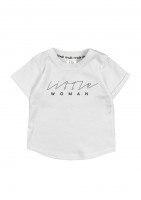 White kids T-shirt "little woman"