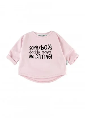 Powder pink kids sweatshirt "sorry boys"