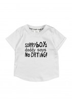 T-shirt dziecięcy "sorry boys" Biały