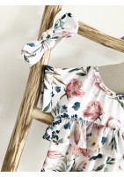 Spring flower printed kids headband