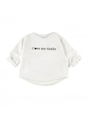 White kids sweatshirt "I love daddy"