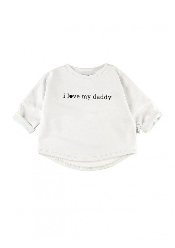 White kids sweatshirt "I love daddy"