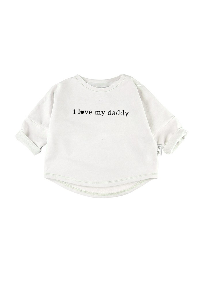 White kids sweatshirt "I love daddy"