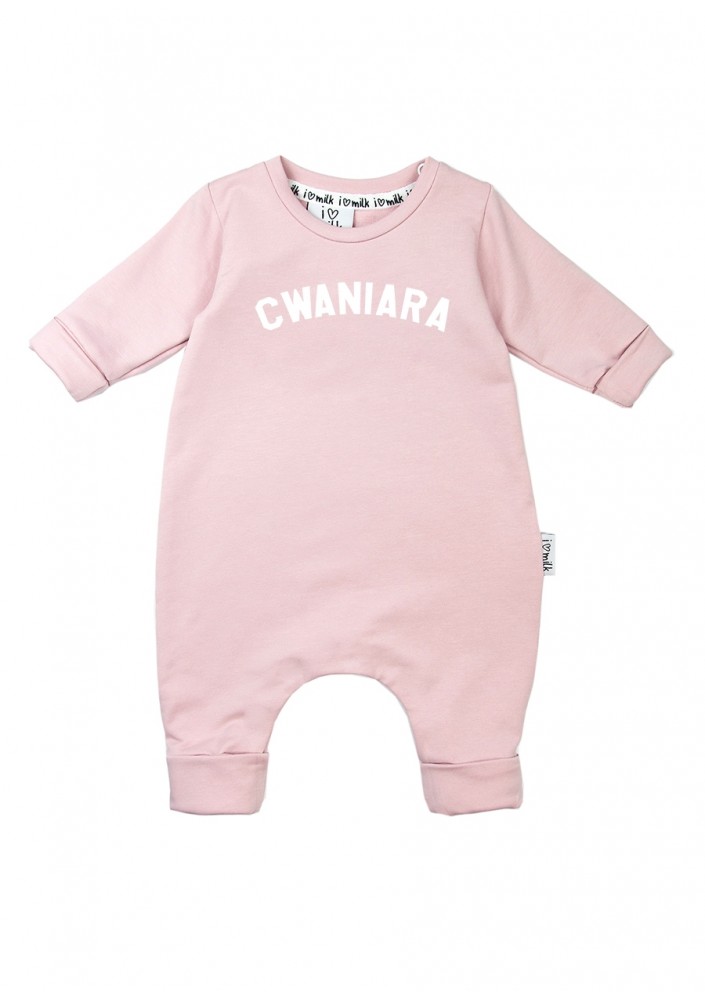 Powder pink long sleeves romper "cwaniara"
