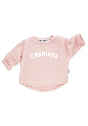Powder pink kids sweatshirt "cwaniara"