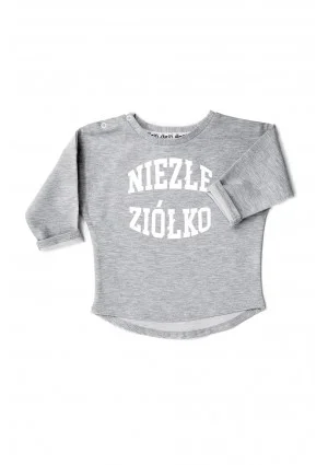 Bluza dziecięca "niezłe ziółko" Szary Melanż