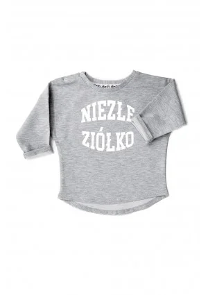 Melange grey kids sweatshirt "niezłe ziółko"