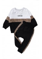 Bluza dziecięca ze wstawką Leopard