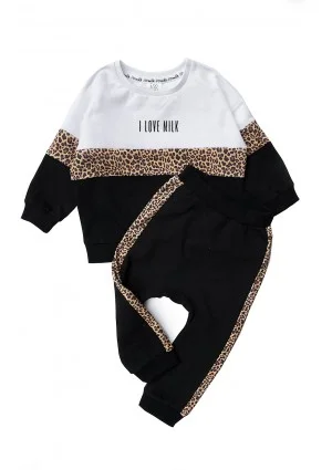 Bluza dziecięca ze wstawką Leopard