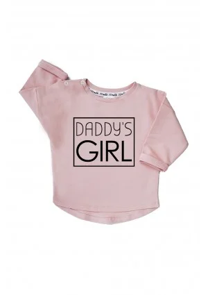 Bluza dziecięca "daddy's girl" Pudrowy Róż