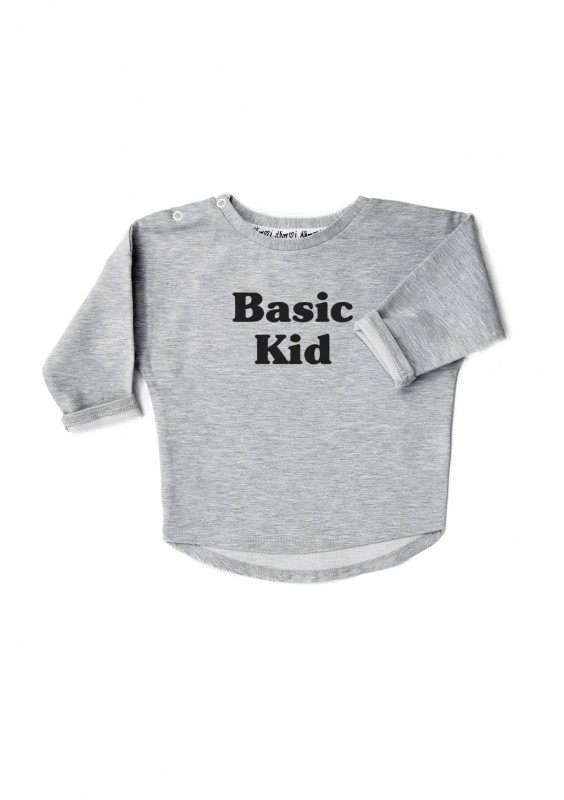 Bluza dziecięca "basic kid" Szary Melanż