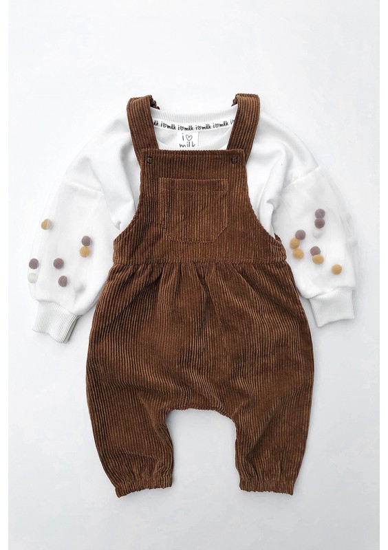 Bluza dziewczęca Pom Pom Kremowa