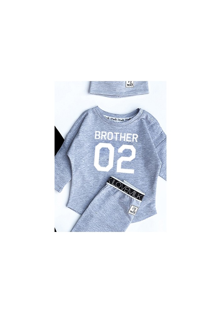 Bluza dziecięca "brother 02" Szary Melanż
