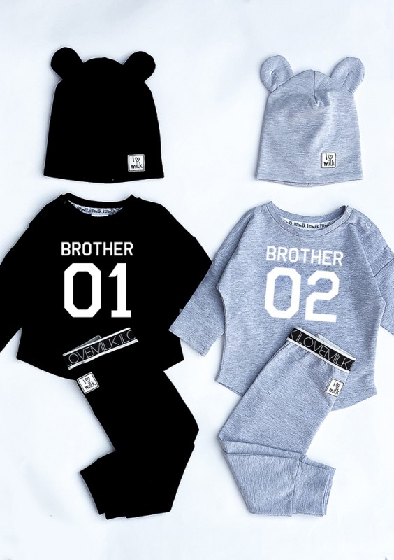 Bluza dziecięca "brother 02" Szary Melanż
