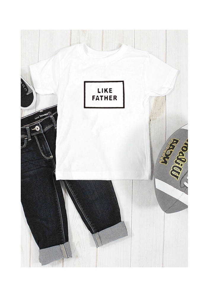 White kids T'shirt "like father"