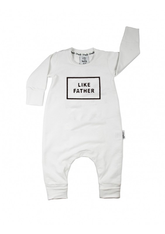 White kids romper "like father"