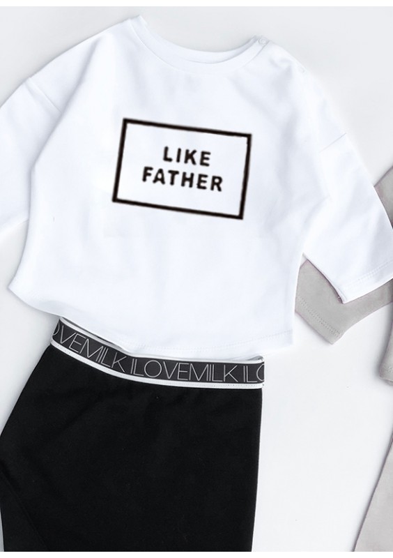 Bluza dziecięca "like father" Biała