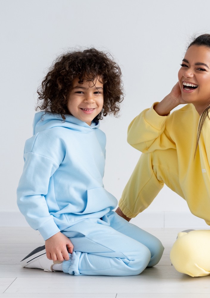 Pure - Bluza dziecięca z kapturem Baby Blue