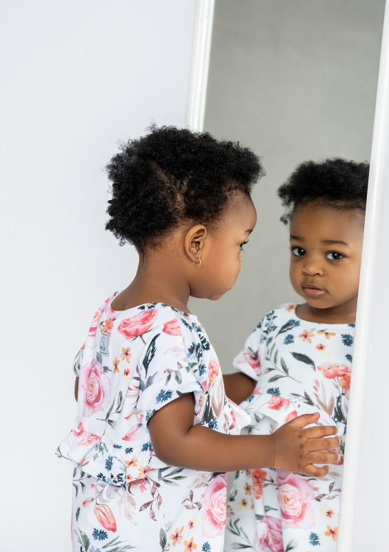 Romper dziecięcy z falbanką Spring Flower