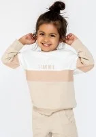 Join - Nude color block kids sweatshirt