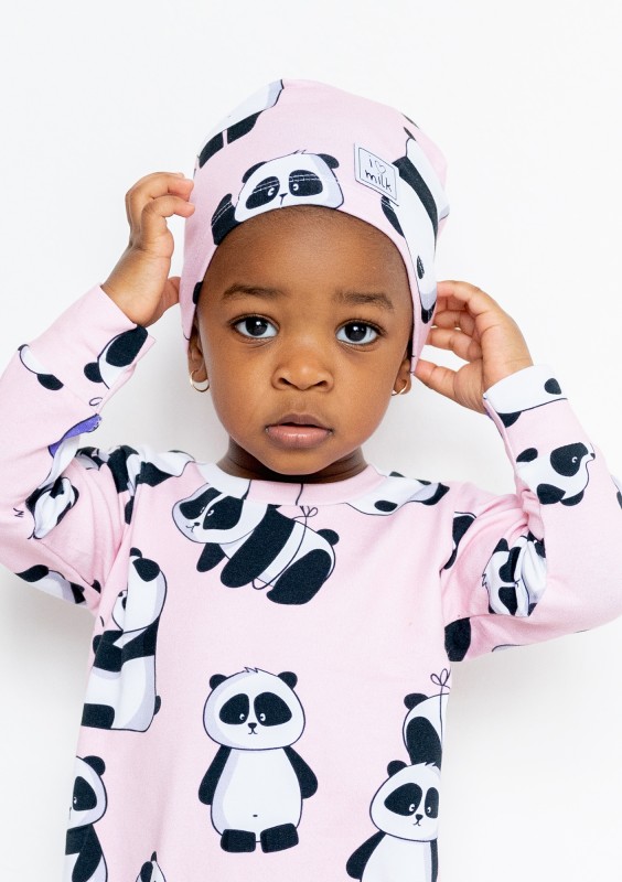 Czapka dziecięca beanie powder Panda