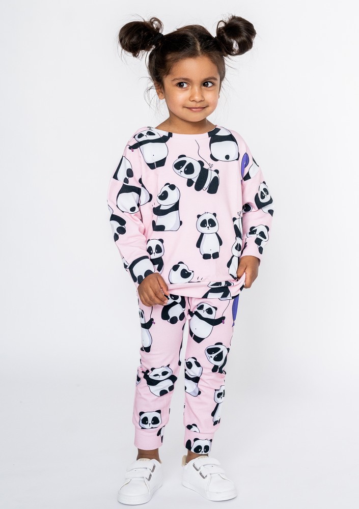 Powder panda printed kids sweatshirt