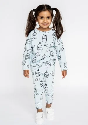 Bawełniane spodnie dla dzieci w mleko i ciastka