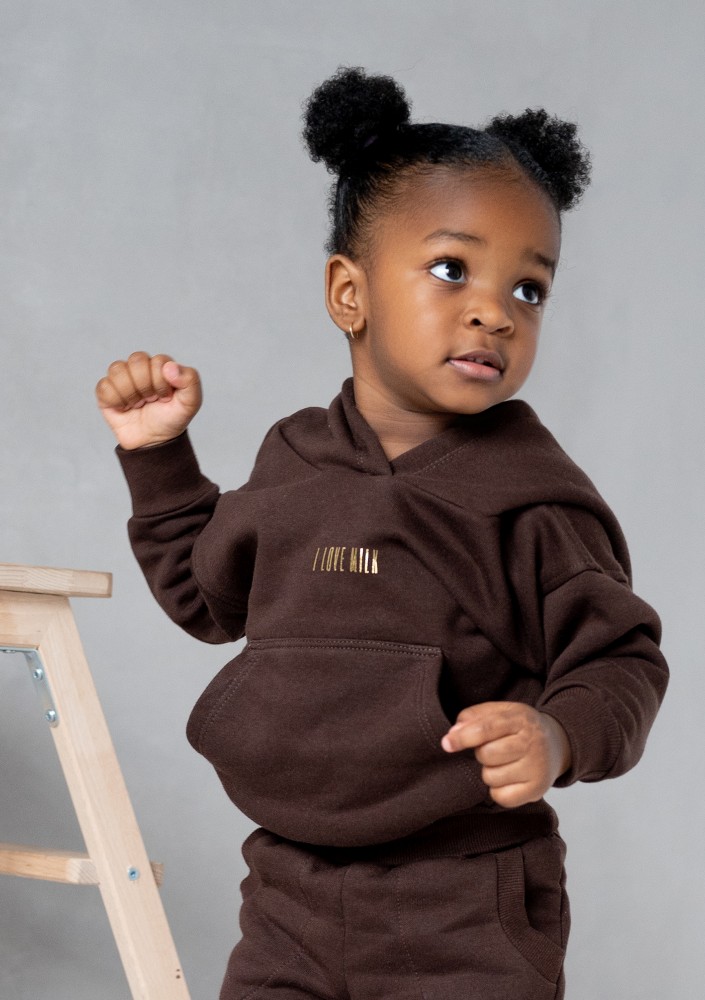 Venice - Kids dark brown hoodie