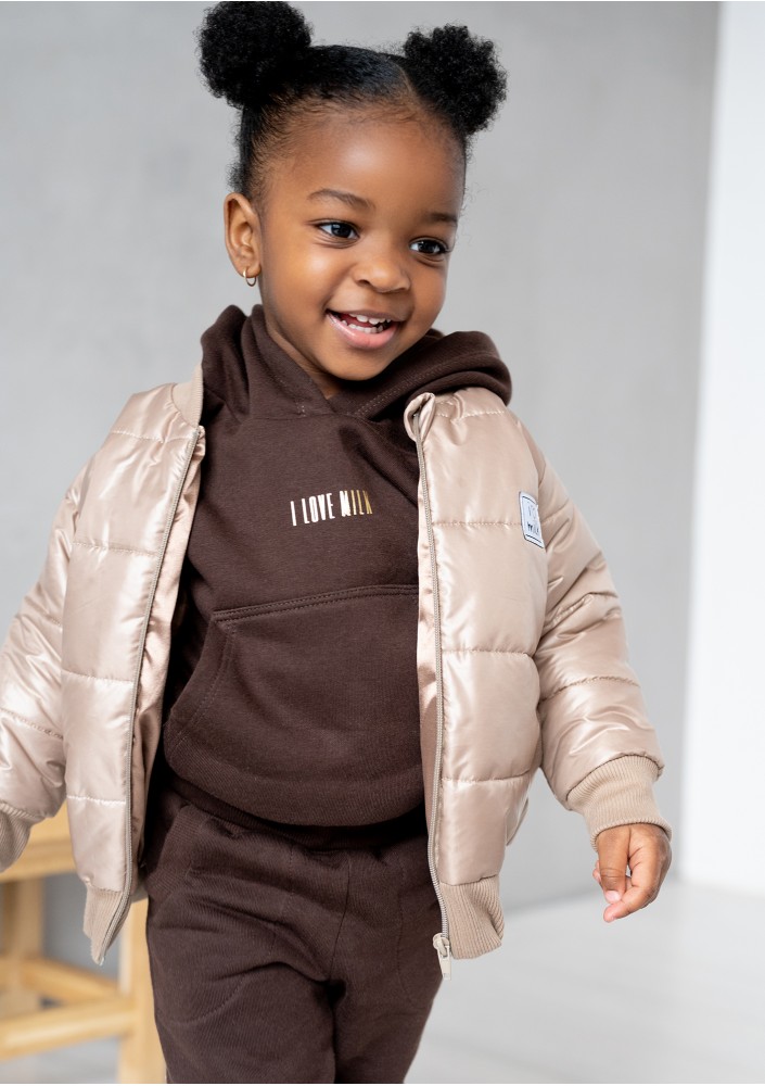 Venice - Bluza dziecięca z kapturem Dark Brown