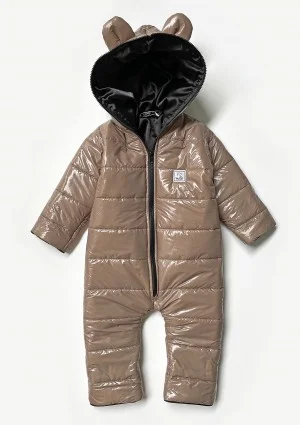 Kids winter quilted latte suit