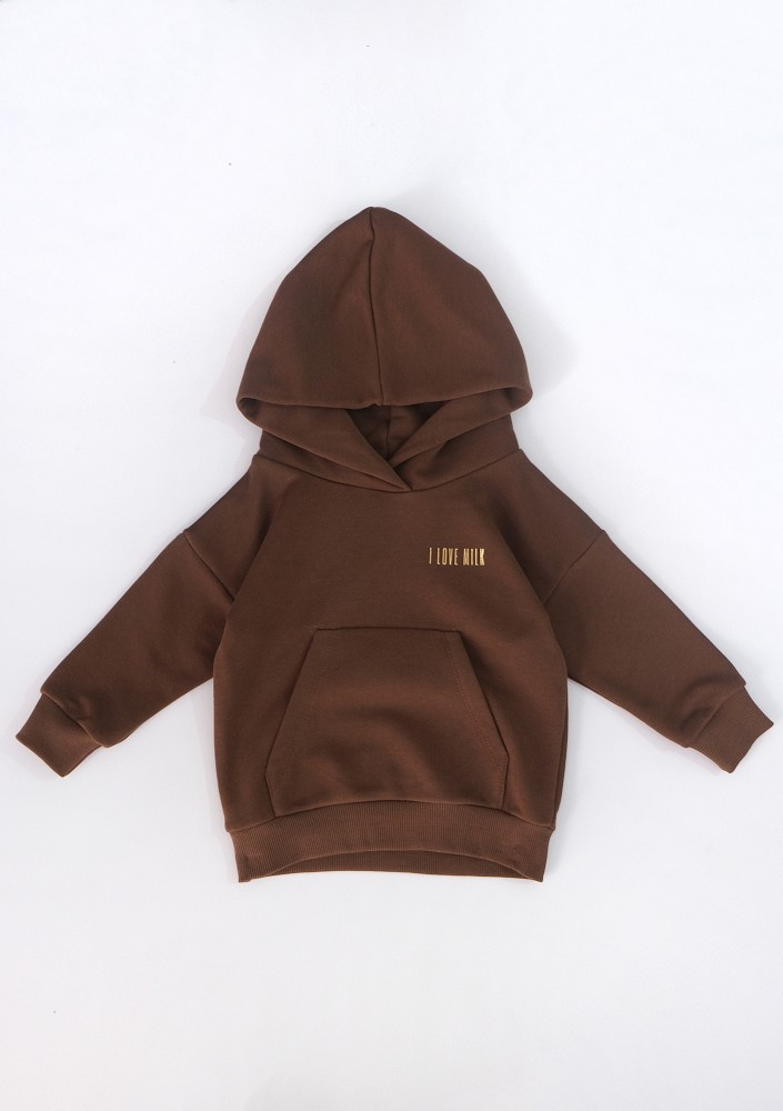 Bluza dziecięca z kapturem Choco Brown