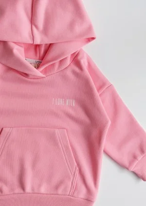 Bluza dziecięca z kapturem Candy Pink