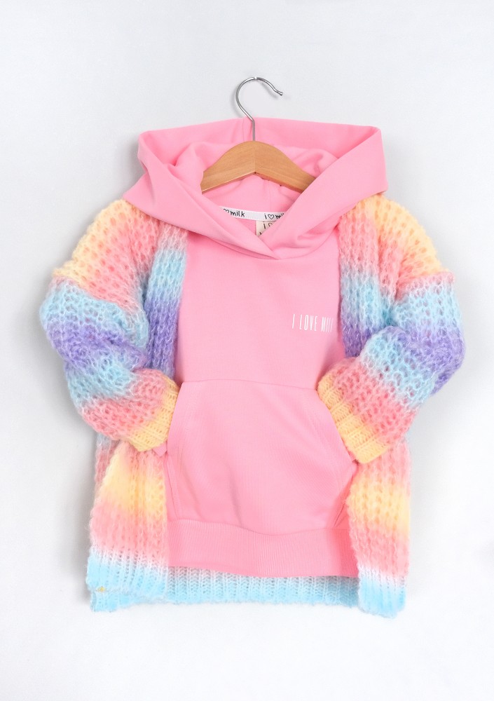 Bluza dziecięca z kapturem Candy Pink