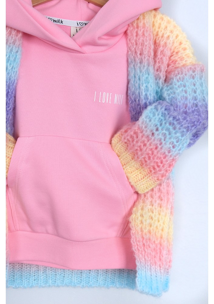Candy pink kids hoodie