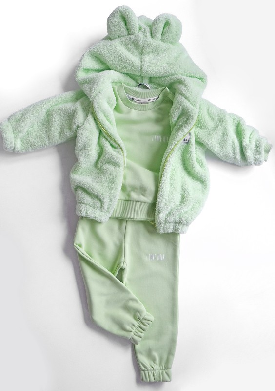 Bluza z futerka Teddy Zielona