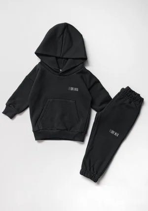 Bluza dziecięca z kapturem Black