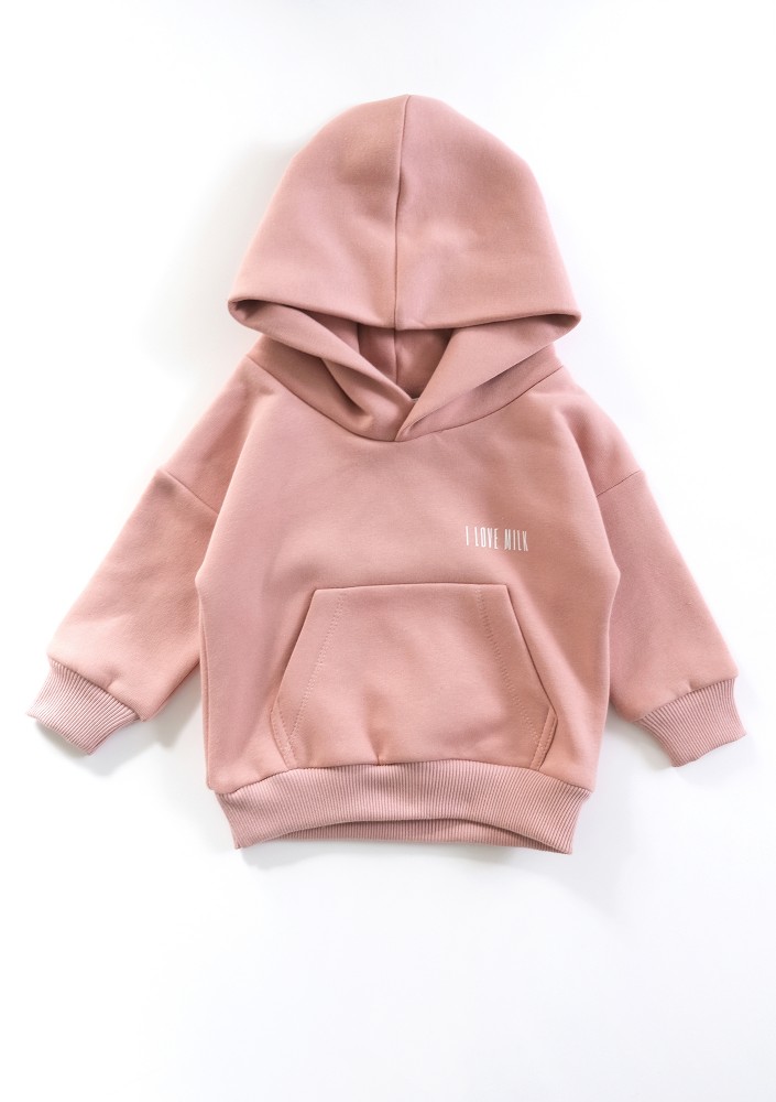 Powder pink kids hoodie