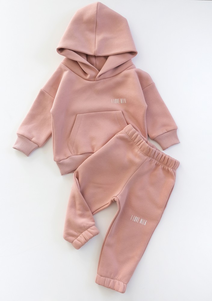Powder pink kids sweatpants