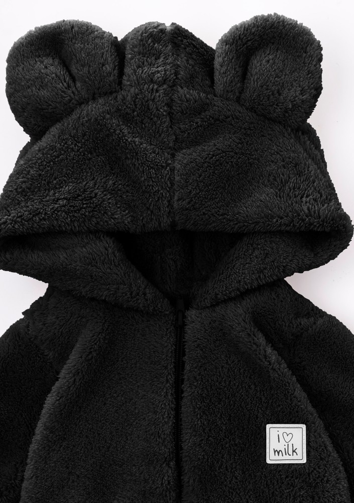 Bluza dziecięca z futerka Teddy Czarna