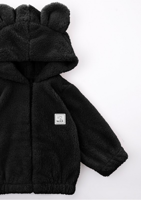 Bluza dziecięca z futerka Teddy Czarna