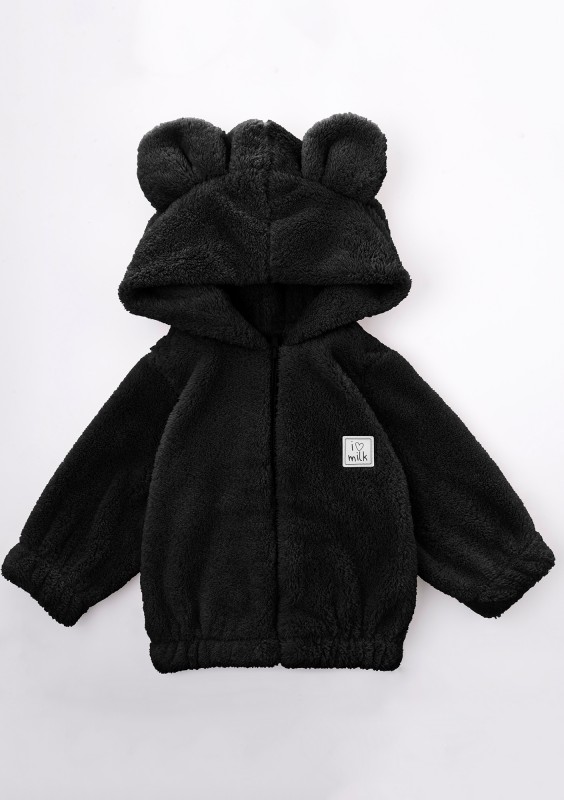 Bluza dziecięca z futerka Teddy Czarna