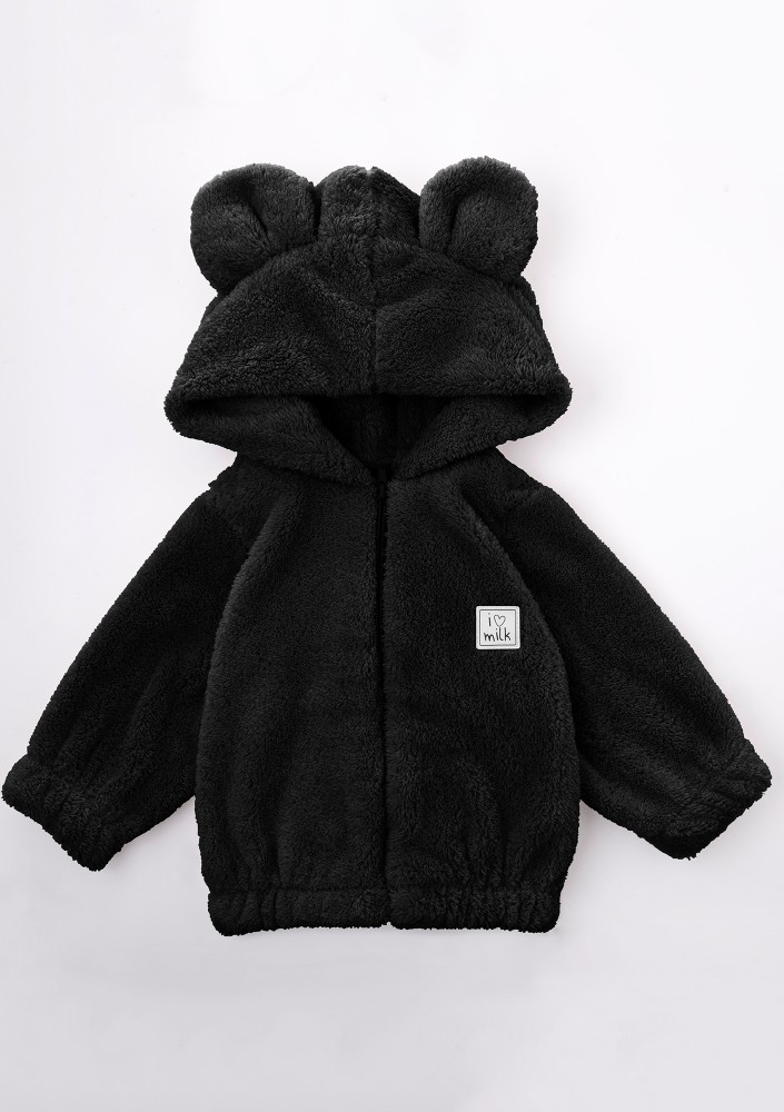 Bluza dziecięca z futerka Teddy Czarna