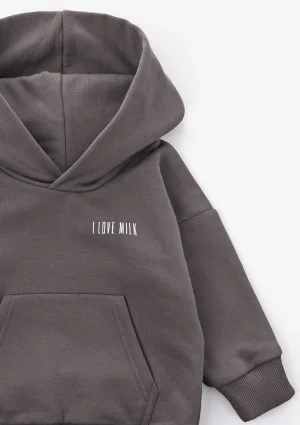 Bluza dziecięca z kapturem Dark Stone