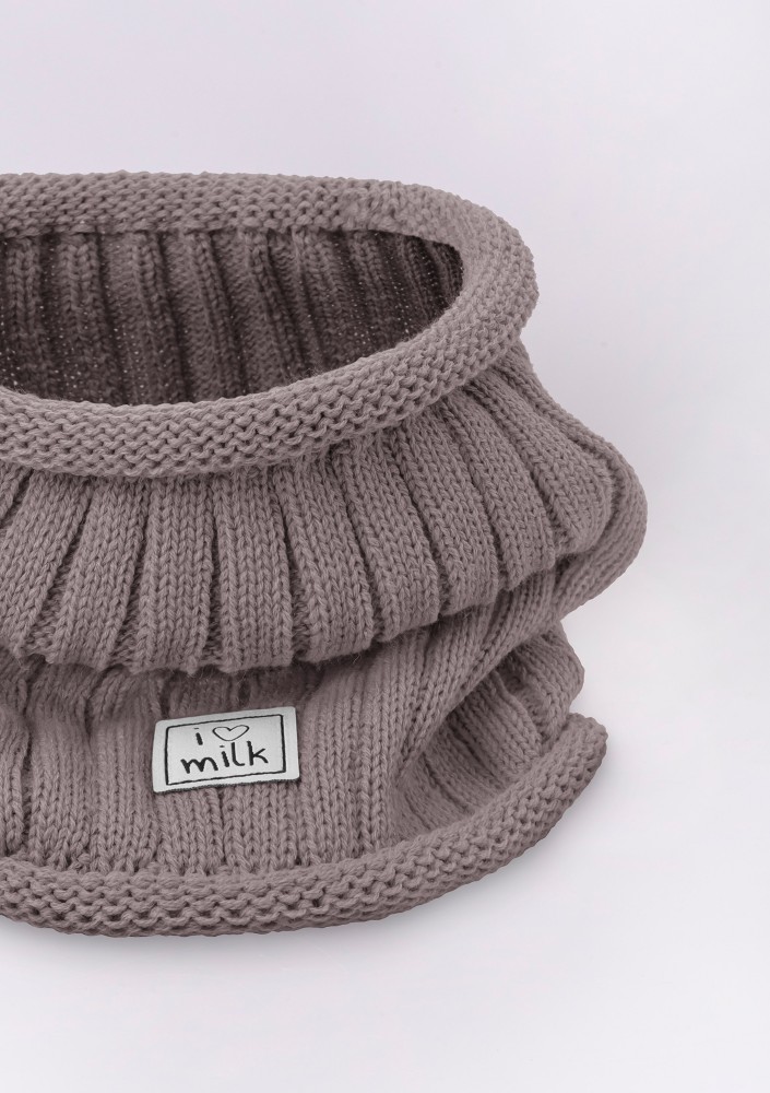 Kids winter latte tube scarf